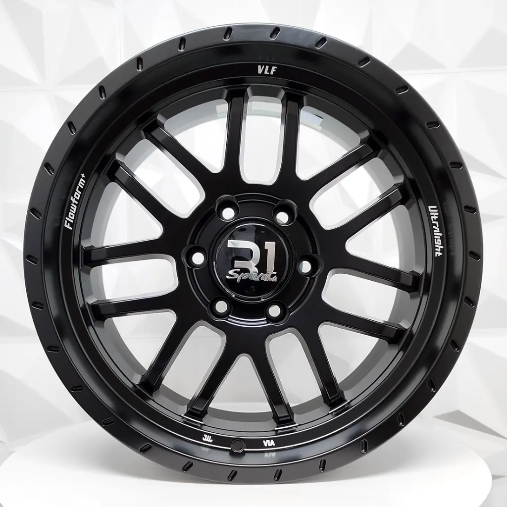 RIN 18X9 6-139.7 R1 SPORT VLF-S06 MATTE BLACK WHITE LETTERS ET0 CB106.1