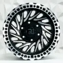 RIN 16X8 6-139.7 R1 SPORT ULF-S03 FLOW FORM MATTE BLACK MACHINE FACE ET0 CB106.1