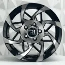 RIN 15X8 6-139.7 R1 SPORT 1074 BLACK MACHINE FACE MACHINE LIP ET-15 CB106