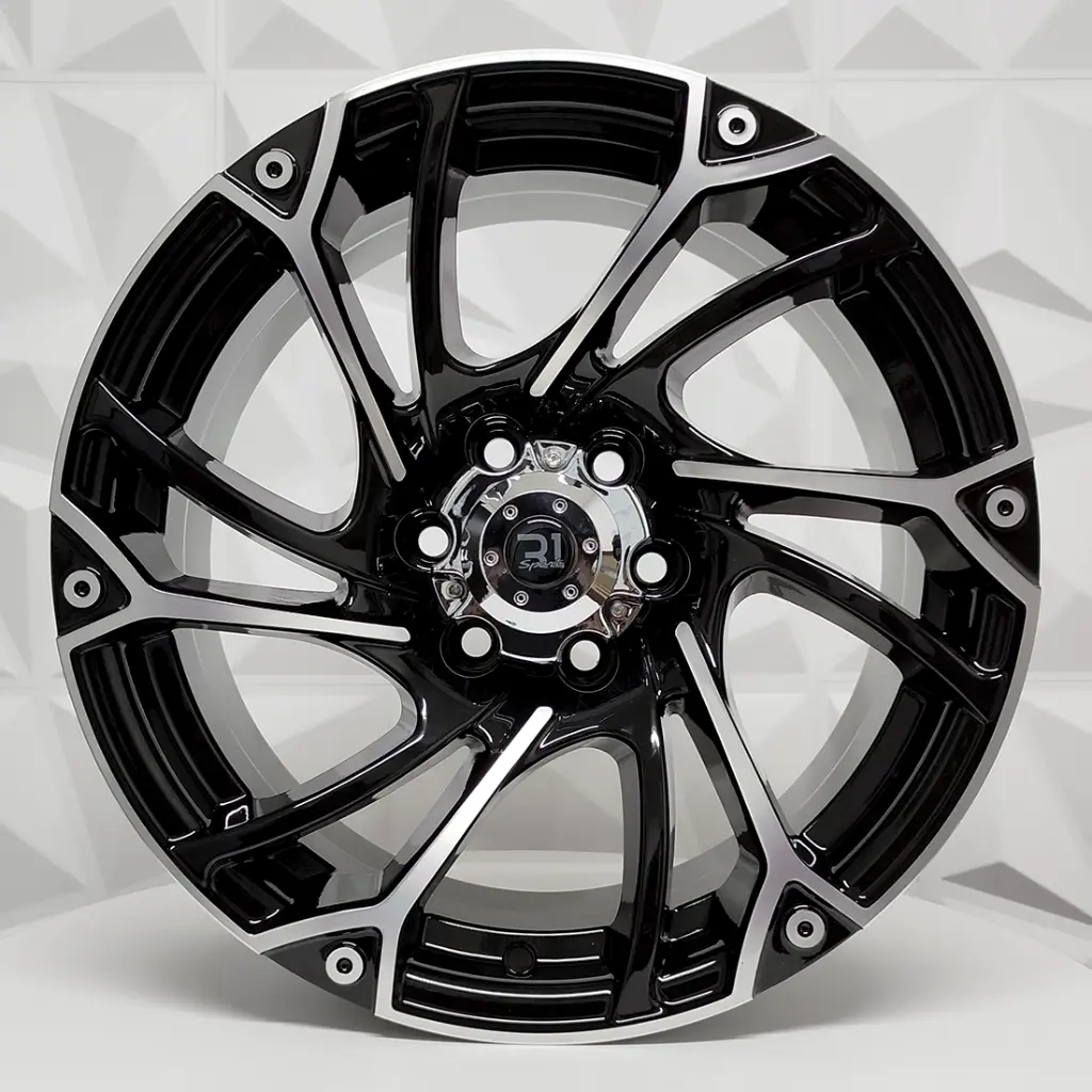 RIN 16X7 6-114.3 R1 SPORT 672 BLACK MACHINE FACE ET0 CB66.1